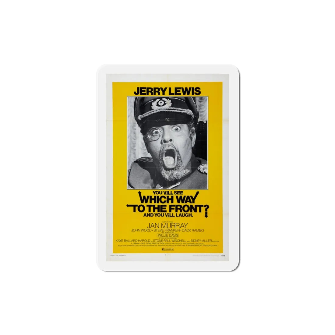 Which Way to the Front 1970 Movie Poster Refrigerator Magnet 3 Inch - The Sticker Space