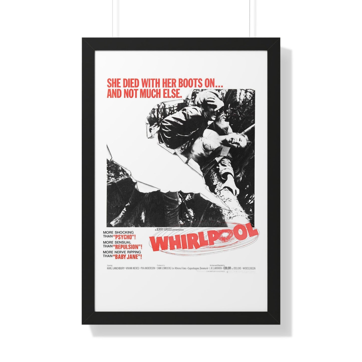 WHIRLPOOL 1950 - Framed Movie Poster-20" x 30"-The Sticker Space