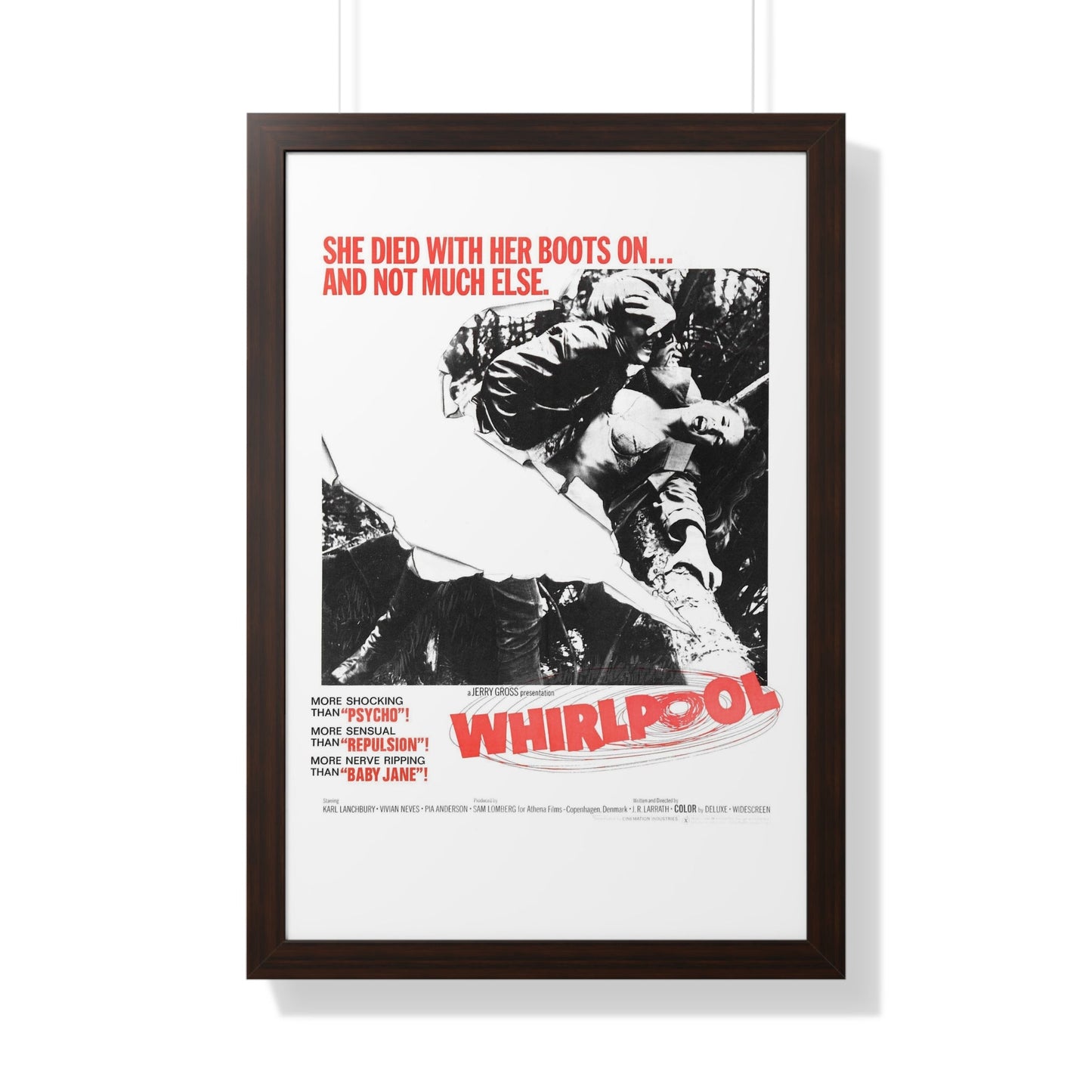 WHIRLPOOL 1950 - Framed Movie Poster-20" x 30"-The Sticker Space