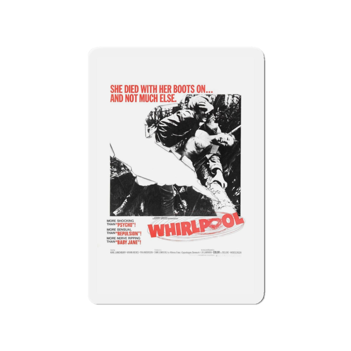 WHIRLPOOL 1950 Movie Poster - Refrigerator Magnet-3" x 3"-The Sticker Space