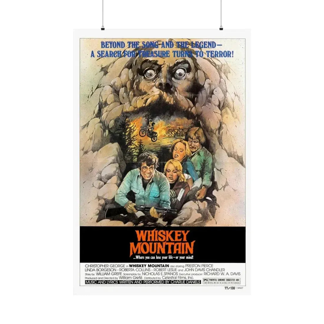 WHISKEY MOUNTAIN 1977 - Paper Movie Poster 36" x 54" Matte - The Sticker Space