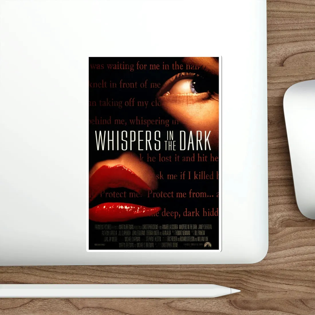 Whispers in the Dark 1992 Movie Poster STICKER Vinyl Die-Cut Decal - The Sticker Space