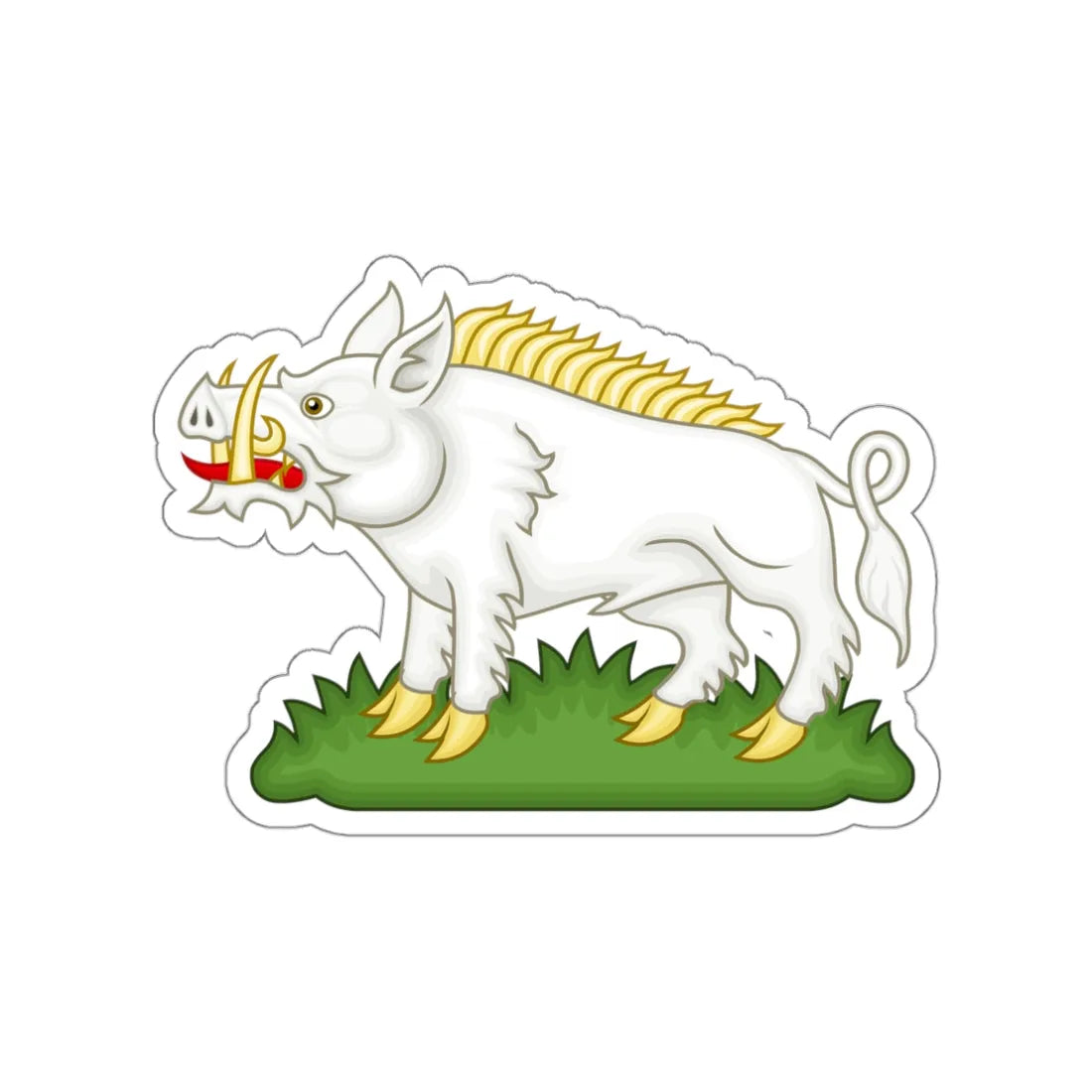 White Boar Badge of Richard III STICKER Vinyl Die-Cut Decal 3 Inch - The Sticker Space