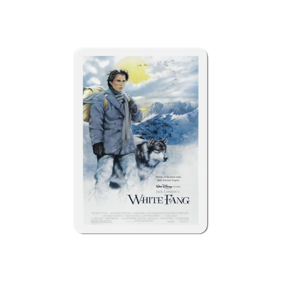 White Fang 1991 Movie Poster Refrigerator Magnet 2 Inch - The Sticker Space