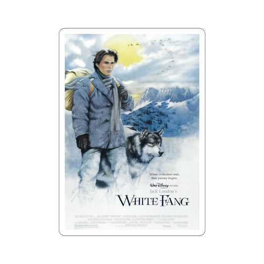 White Fang 1991 Movie Poster STICKER Vinyl Die-Cut Decal 6 Inch - The Sticker Space