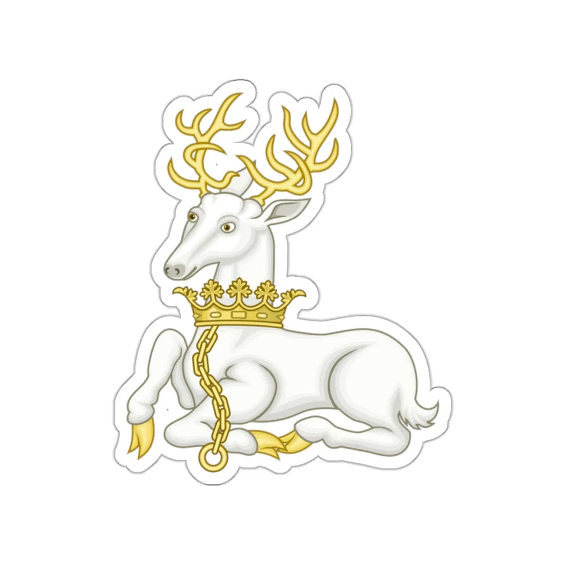 White Hart Badge of Richard II STICKER Vinyl Die-Cut Decal 2 Inch - The Sticker Space
