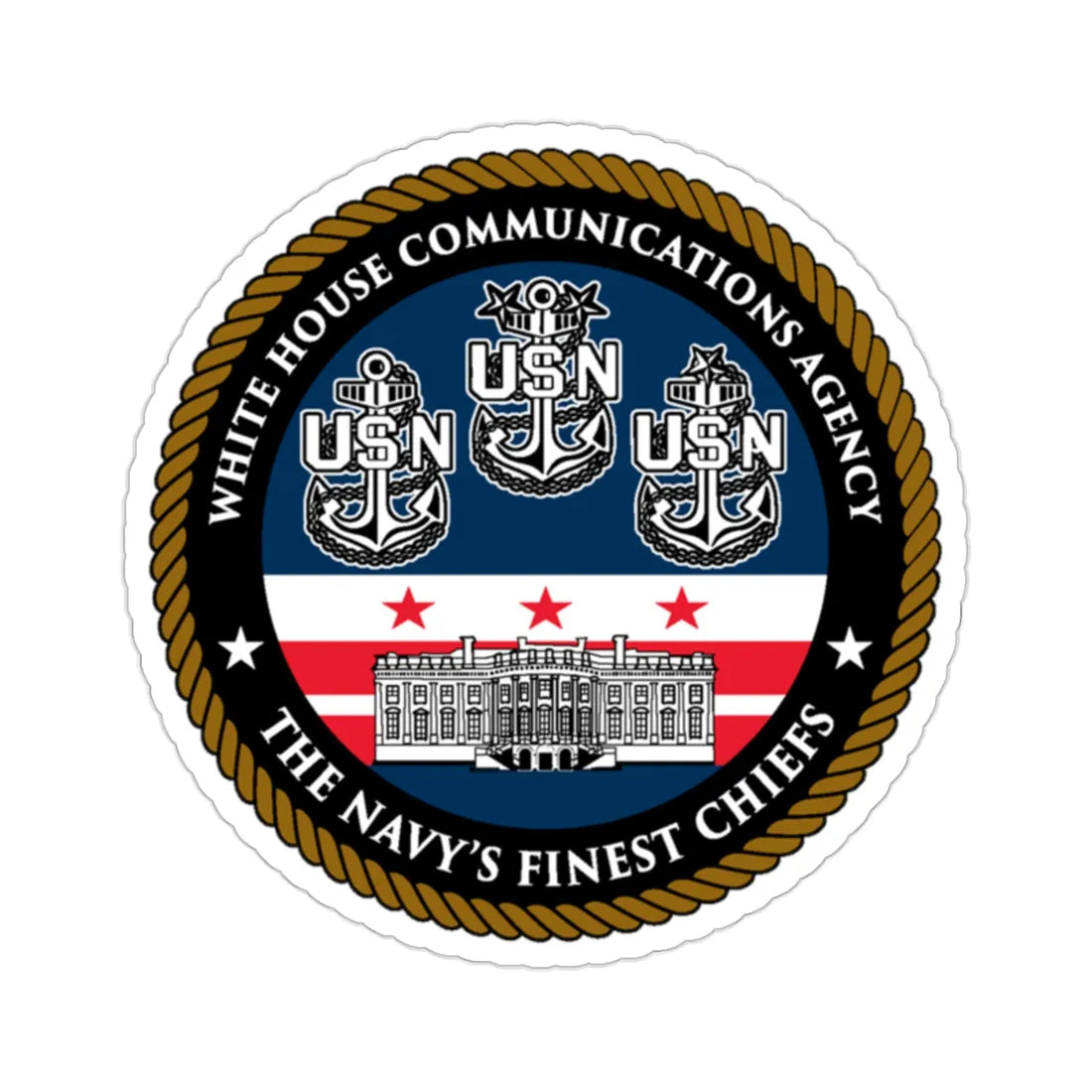 White House Communications (U.S. Navy) STICKER Vinyl Die-Cut Decal 2 Inch - The Sticker Space