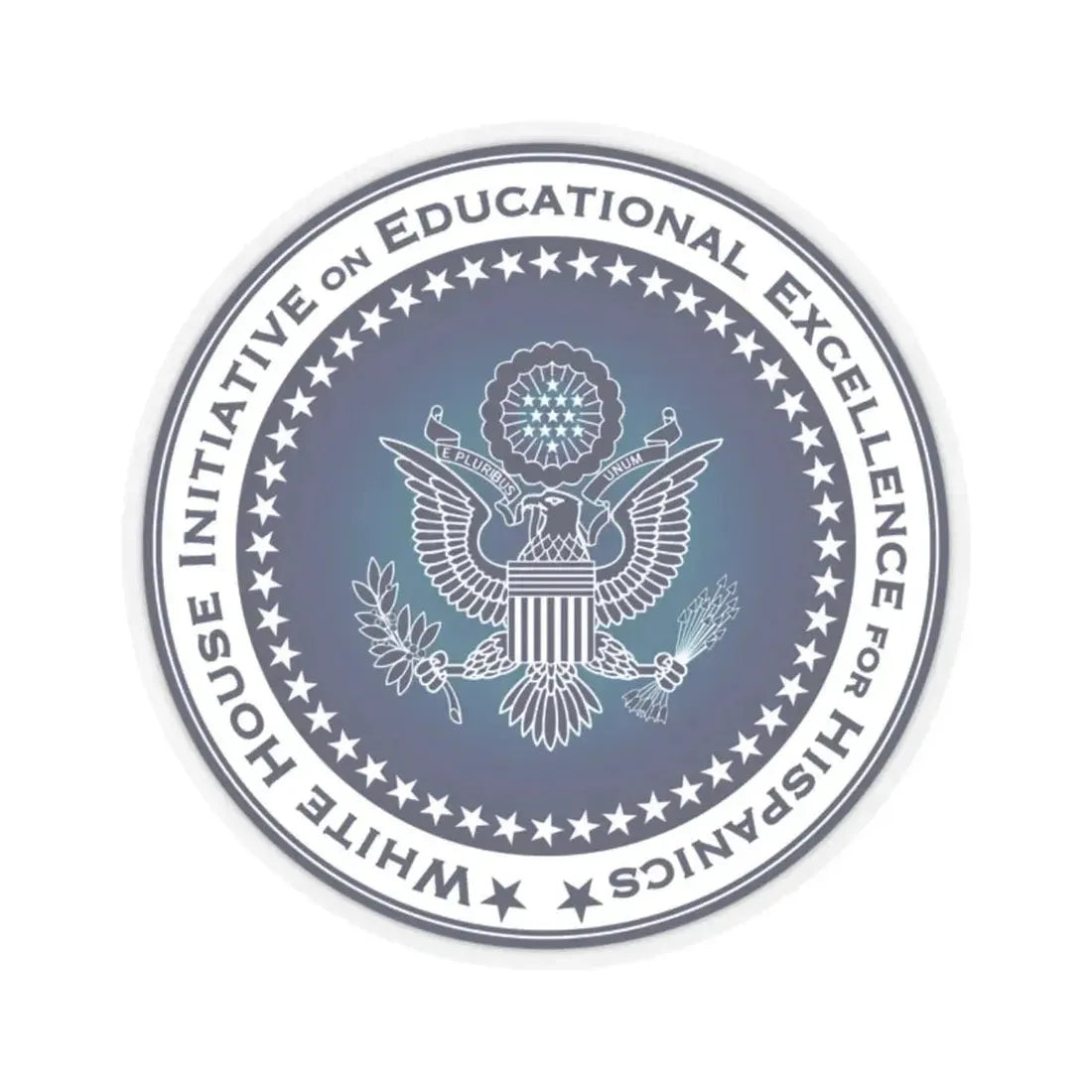 White House Initiative on Educational Excellence for Hispanics - STICKER Vinyl Kiss-Cut Decal 2 Inch Transparent - The Sticker Space