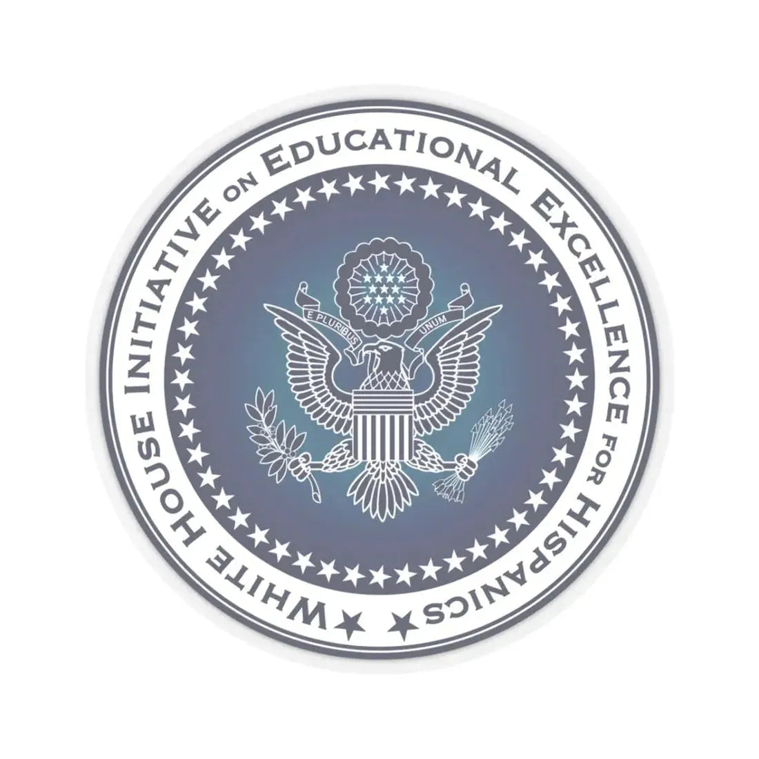 White House Initiative on Educational Excellence for Hispanics - STICKER Vinyl Kiss-Cut Decal 3 Inch Transparent - The Sticker Space