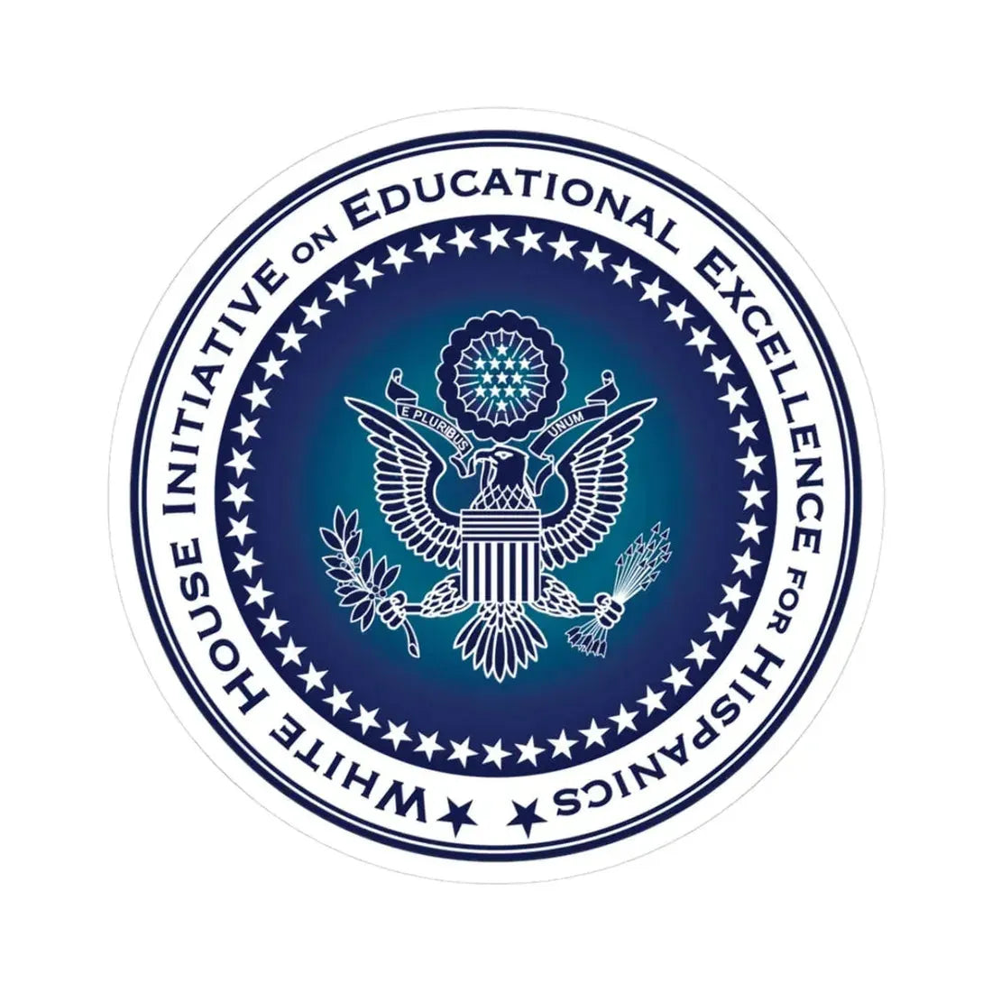 White House Initiative on Educational Excellence for Hispanics - STICKER Vinyl Kiss-Cut Decal 3 Inch White - The Sticker Space