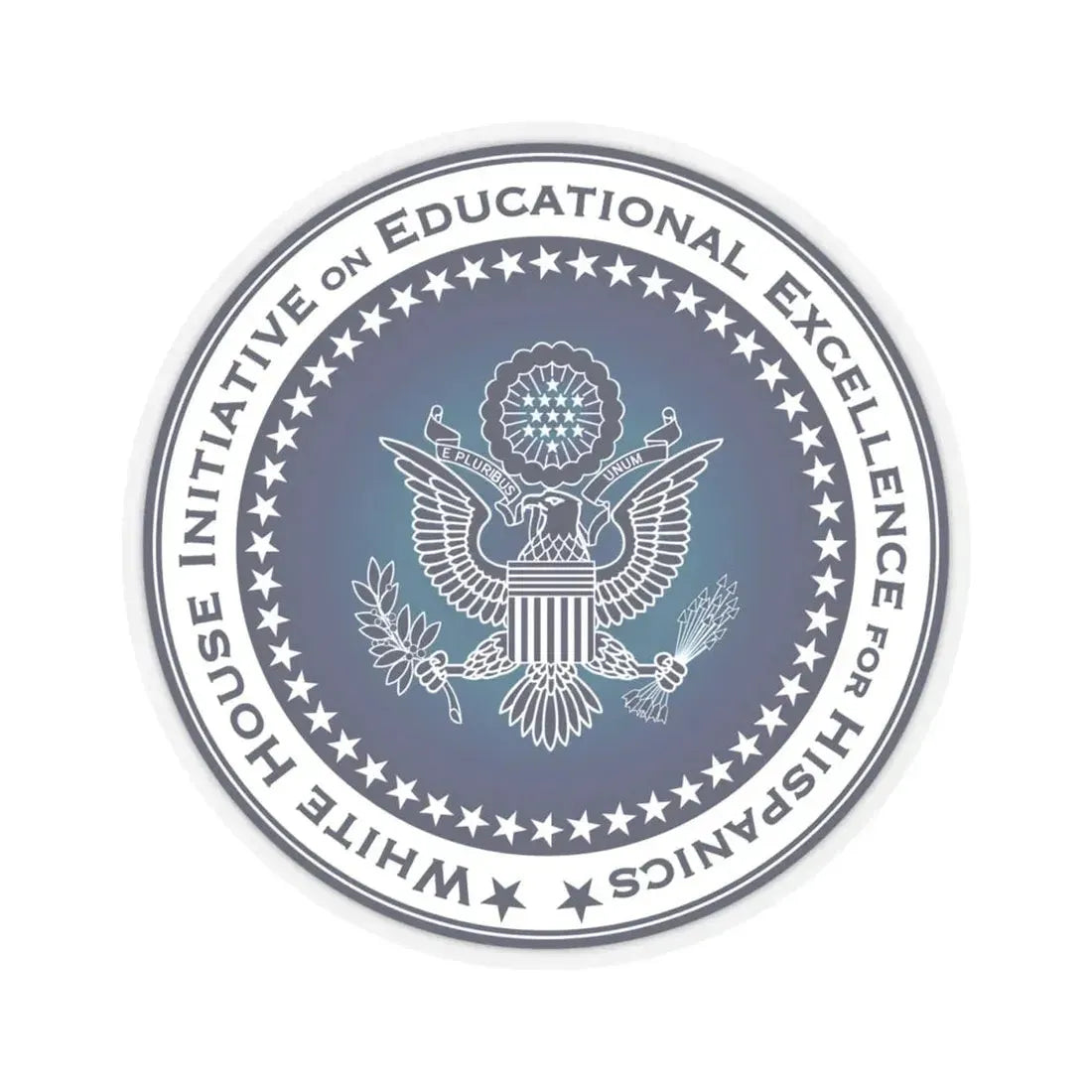 White House Initiative on Educational Excellence for Hispanics - STICKER Vinyl Kiss-Cut Decal 4 Inch Transparent - The Sticker Space