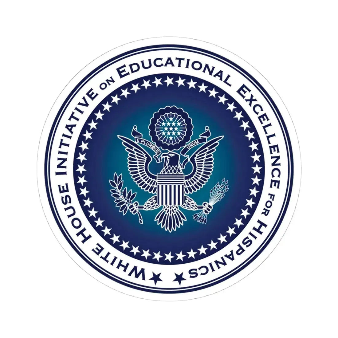 White House Initiative on Educational Excellence for Hispanics - STICKER Vinyl Kiss-Cut Decal 4 Inch White - The Sticker Space