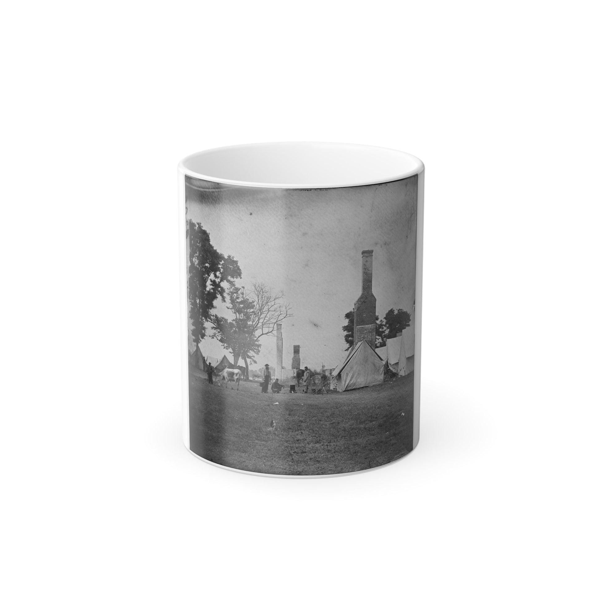 White House Landing, Va. Ruins of the White House, Burnt During the Federal Evacuation (U.S. Civil War) Color Morphing Mug 11oz-11oz-The Sticker Space