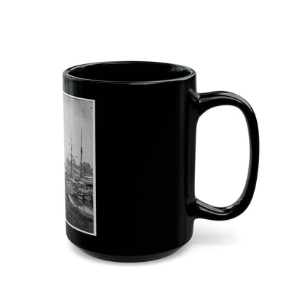 White House Landing, Va. Supply Vessels At Anchor (U.S. Civil War) Black Coffee Mug
