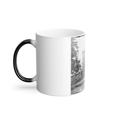 White House Landing, Va., Vicinity. St. Peter's Church, With Federal Soldiers (U.S. Civil War) Color Morphing Mug 11oz-11oz-The Sticker Space