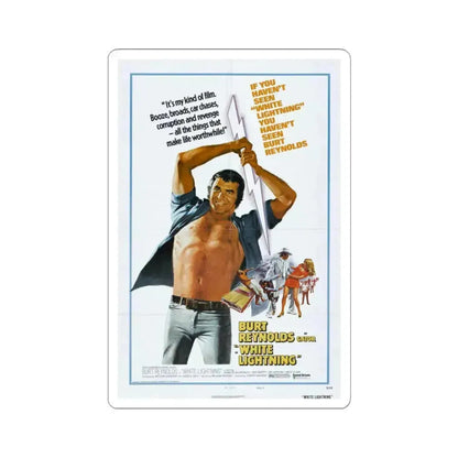 White Lightning 1973 Movie Poster - STICKER Vinyl Kiss-Cut Decal 3 Inch White - The Sticker Space