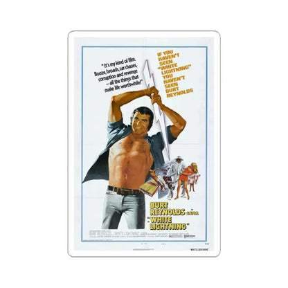 White Lightning 1973 Movie Poster - STICKER Vinyl Kiss-Cut Decal 6 Inch White - The Sticker Space