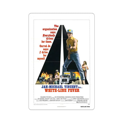 White Line Fever 1975 2 Movie Poster STICKER Vinyl Die-Cut Decal 3 Inch - The Sticker Space