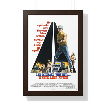 WHITE LINE FEVER 1975 - Framed Movie Poster-16″ x 24″-The Sticker Space