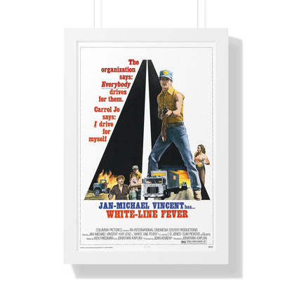 WHITE LINE FEVER 1975 - Framed Movie Poster-16″ x 24″-The Sticker Space