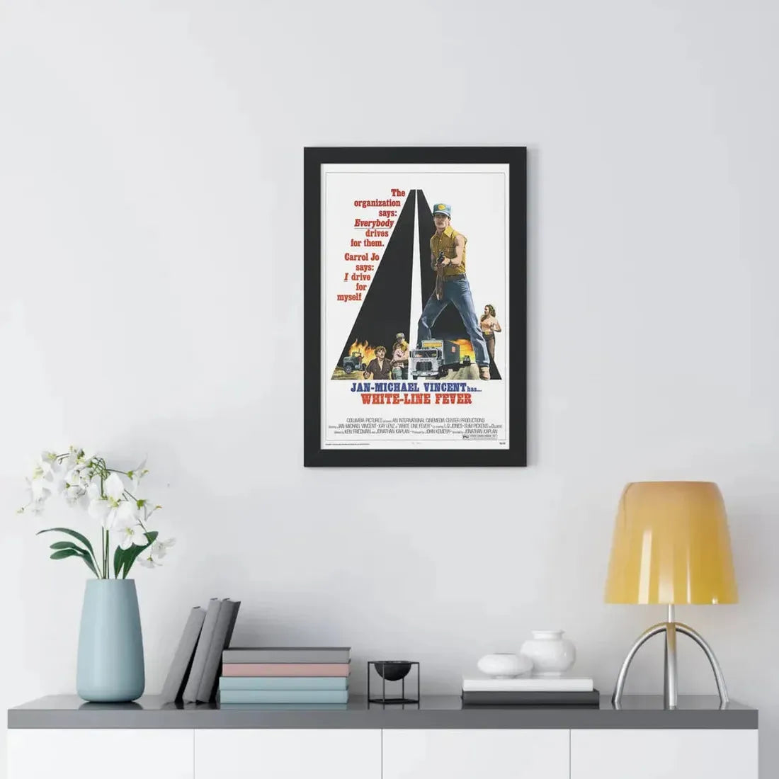 WHITE LINE FEVER 1975 - Framed Movie Poster - The Sticker Space