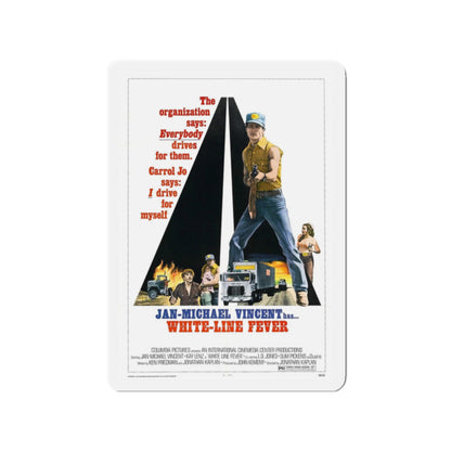 WHITE LINE FEVER 1975 Movie Poster - Refrigerator Magnet-2" x 2"-The Sticker Space