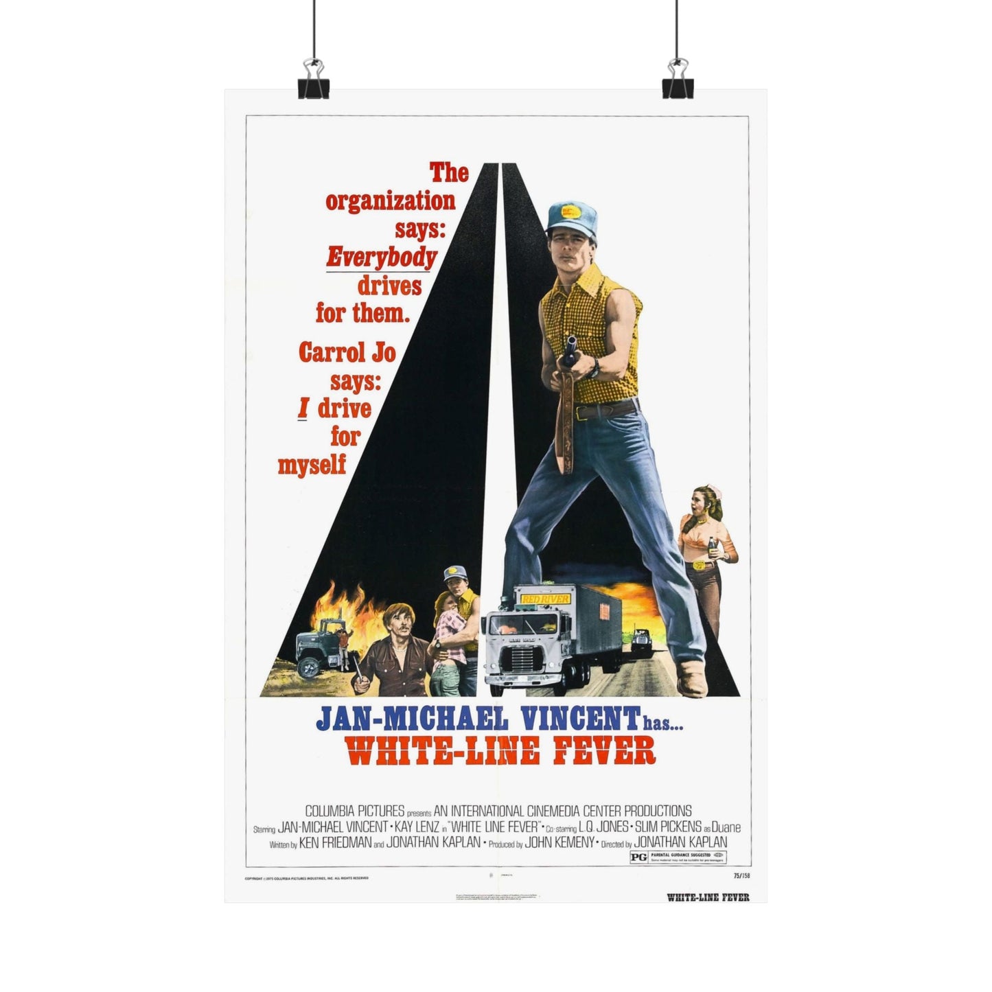 WHITE LINE FEVER 1975 - Paper Movie Poster-12″ x 18″-The Sticker Space