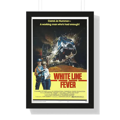 WHITE LINE FEVER (2) 1975 - Framed Movie Poster 16″ x 24″ Black - The Sticker Space