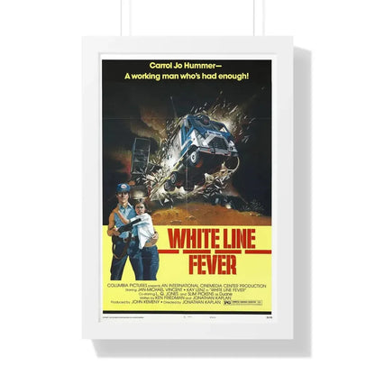 WHITE LINE FEVER (2) 1975 - Framed Movie Poster 16″ x 24″ White - The Sticker Space