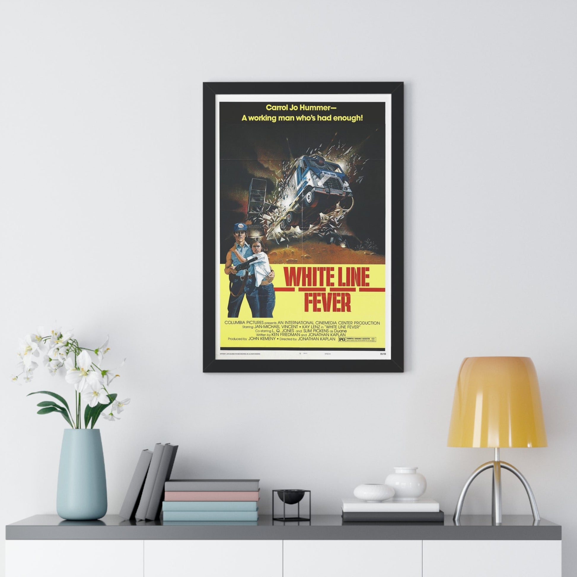 WHITE LINE FEVER (2) 1975 - Framed Movie Poster-The Sticker Space