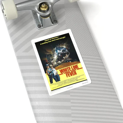 WHITE LINE FEVER (2) 1975 Movie Poster - STICKER Vinyl Kiss-Cut Decal - The Sticker Space