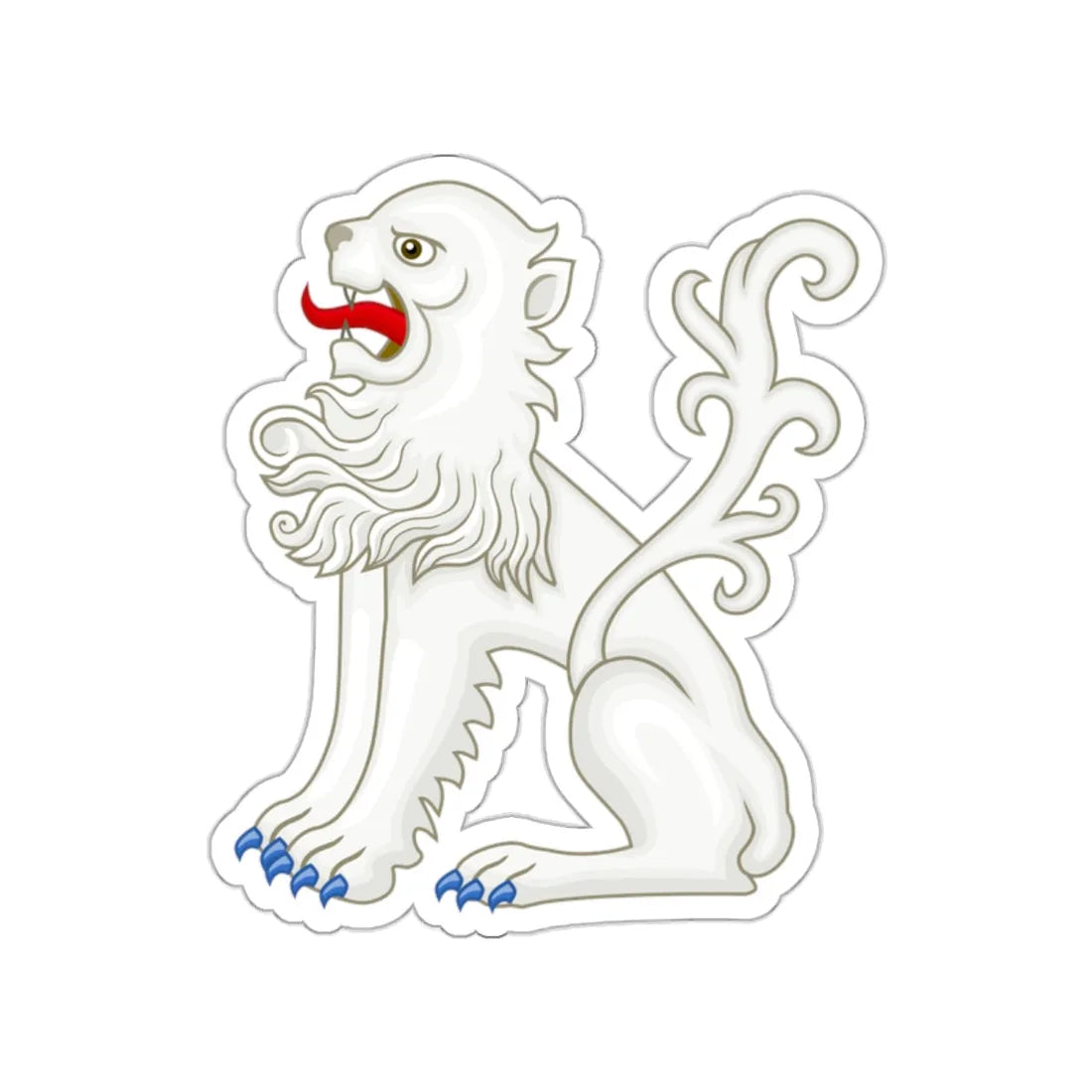 White Lion of Mortimer Badge of Edward IV STICKER Vinyl Die-Cut Decal 2 Inch - The Sticker Space