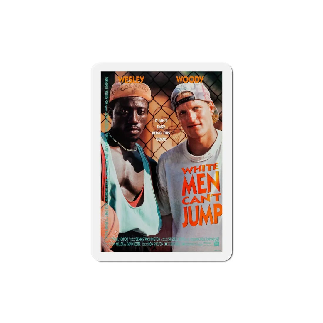 White Men Cant Jump 1992 Movie Poster Refrigerator Magnet 4 Inch - The Sticker Space