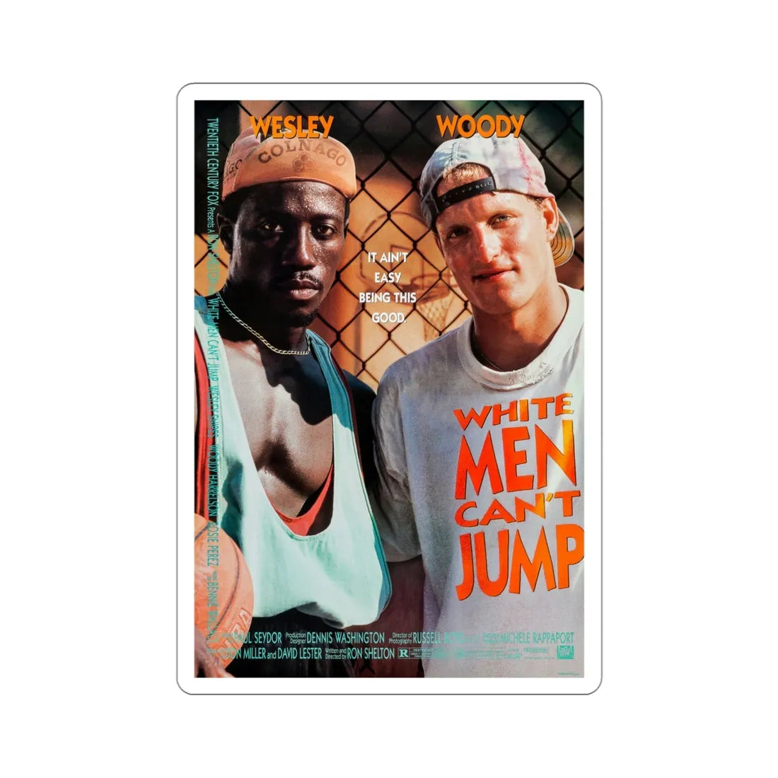 White Men Cant Jump 1992 Movie Poster STICKER Vinyl Die-Cut Decal 4 Inch - The Sticker Space