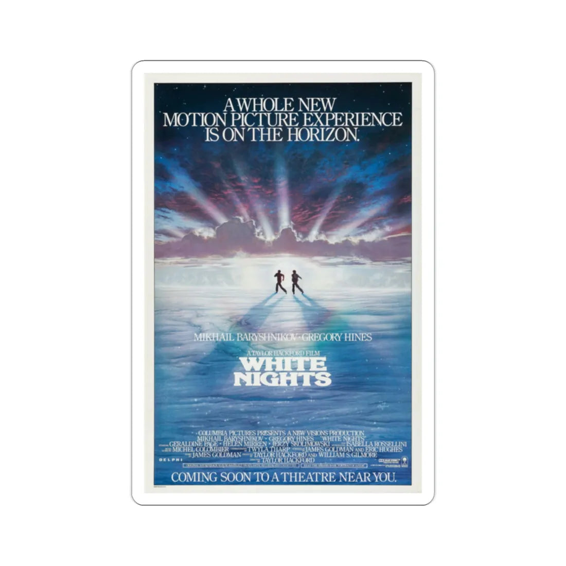 White Nights 1985 Movie Poster STICKER Vinyl Die-Cut Decal 2 Inch - The Sticker Space