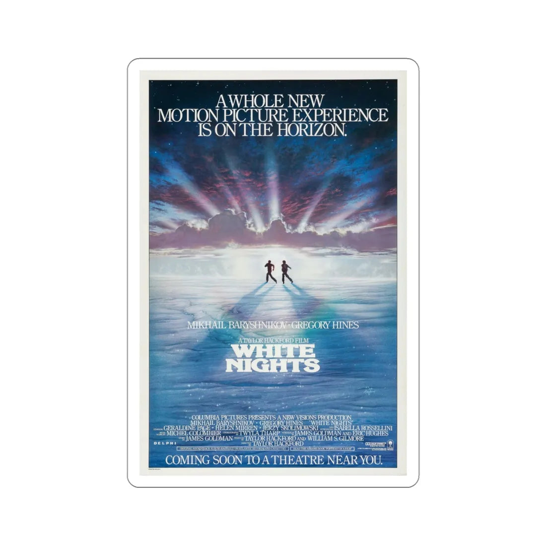 White Nights 1985 Movie Poster STICKER Vinyl Die-Cut Decal 4 Inch - The Sticker Space