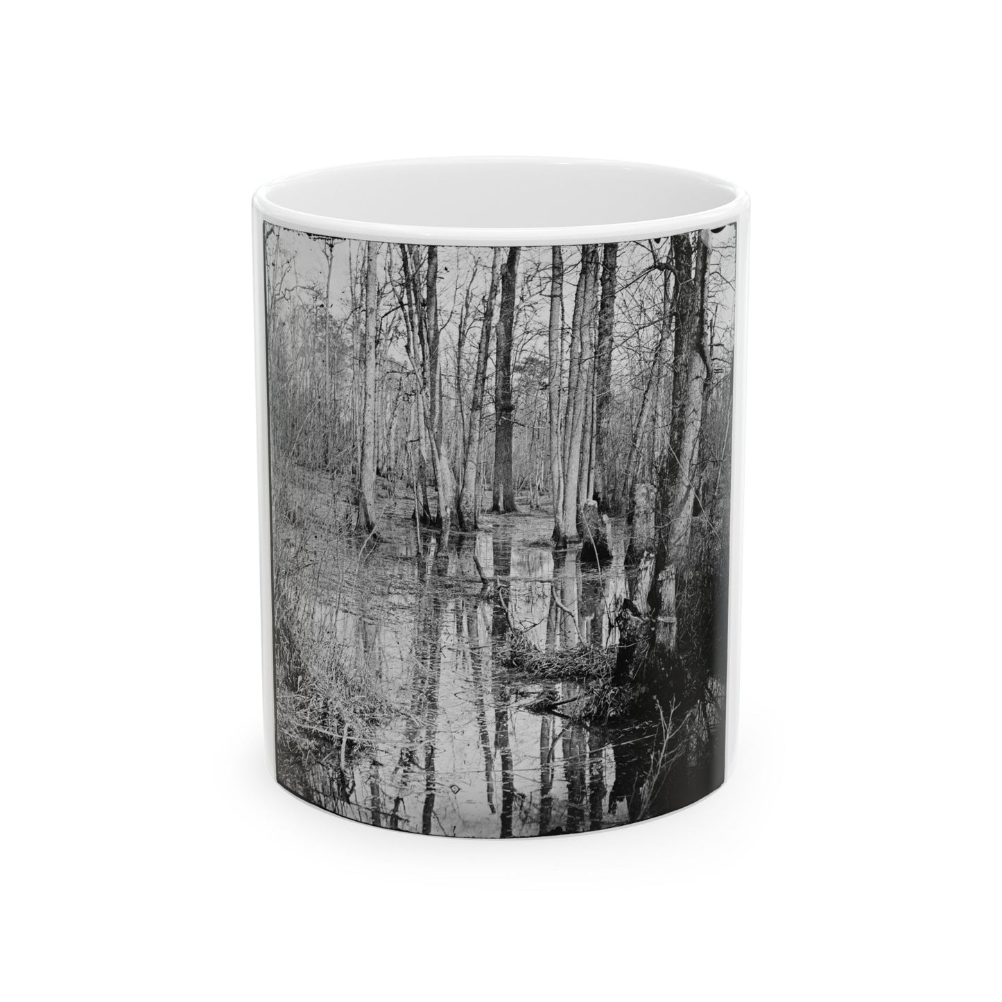 White Oak Swamp, Va. View (U.S. Civil War) White Coffee Mug-11oz-The Sticker Space