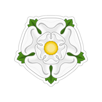 White Rose Badge of York STICKER Vinyl Die-Cut Decal 2 Inch - The Sticker Space