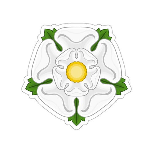 White Rose Badge of York STICKER Vinyl Die-Cut Decal 2 Inch - The Sticker Space