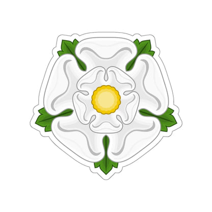 White Rose Badge of York STICKER Vinyl Die-Cut Decal 3 Inch - The Sticker Space