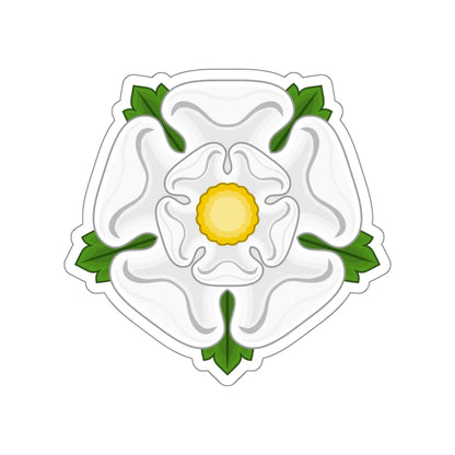 White Rose Badge of York STICKER Vinyl Die-Cut Decal 5 Inch - The Sticker Space