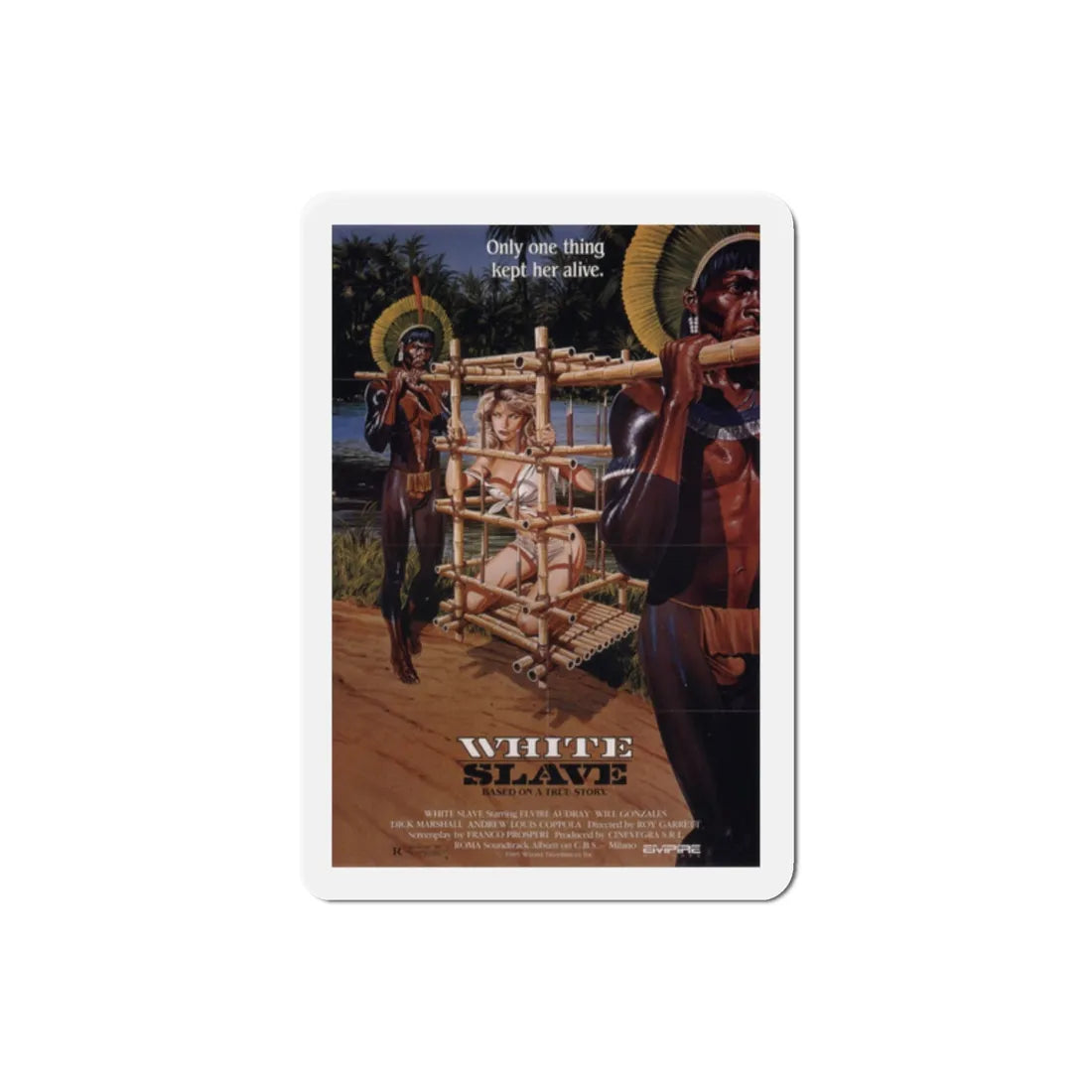 White Slave 1985 Movie Poster Refrigerator Magnet 2 Inch - The Sticker Space