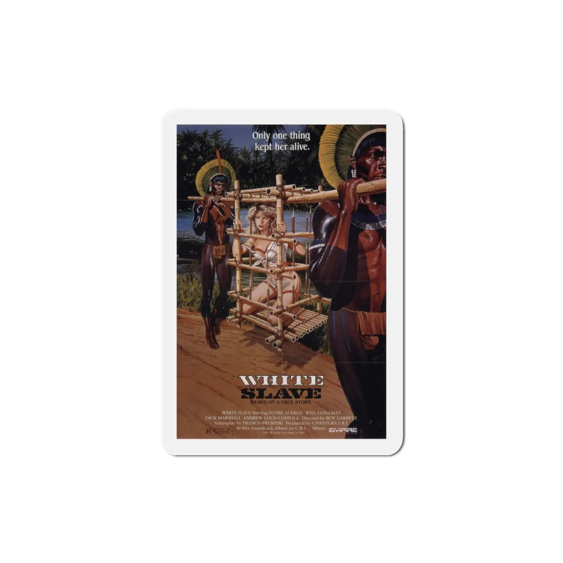 White Slave 1985 Movie Poster Refrigerator Magnet 3 Inch - The Sticker Space