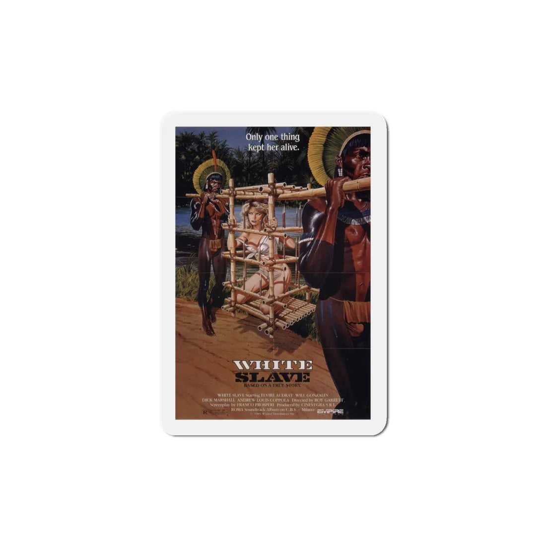 White Slave 1985 Movie Poster Refrigerator Magnet 5 Inch - The Sticker Space