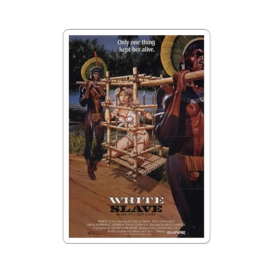 White Slave 1985 Movie Poster - STICKER Vinyl Kiss-Cut Decal 2 Inch White - The Sticker Space
