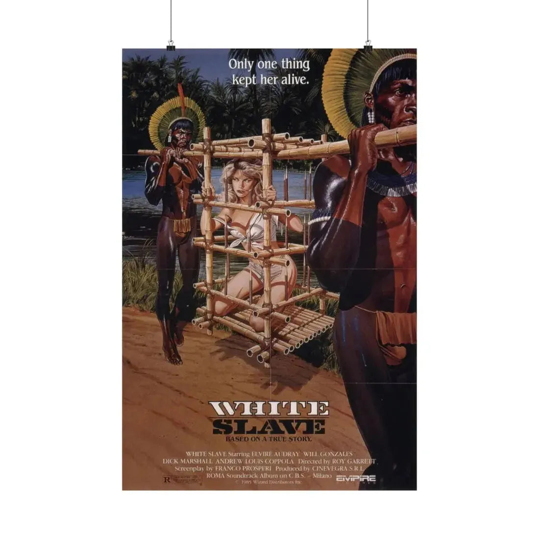 WHITE SLAVE (CANNIBAL HOLOCAUST 2) 1985 - Paper Movie Poster 24″ x 36″ Matte - The Sticker Space