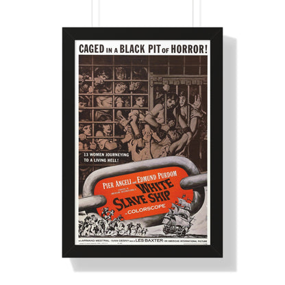 WHITE SLAVE SHIP 1961 - Framed Movie Poster-16″ x 24″-The Sticker Space