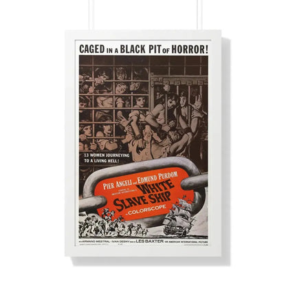 WHITE SLAVE SHIP 1961 - Framed Movie Poster 20" x 30" White - The Sticker Space
