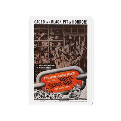 WHITE SLAVE SHIP 1961 Movie Poster - Refrigerator Magnet 2 Inch - The Sticker Space