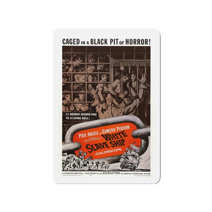 WHITE SLAVE SHIP 1961 Movie Poster - Refrigerator Magnet 3 Inch - The Sticker Space